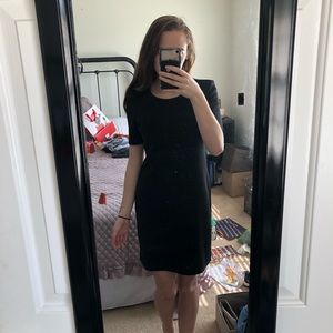 Fitted little black dress